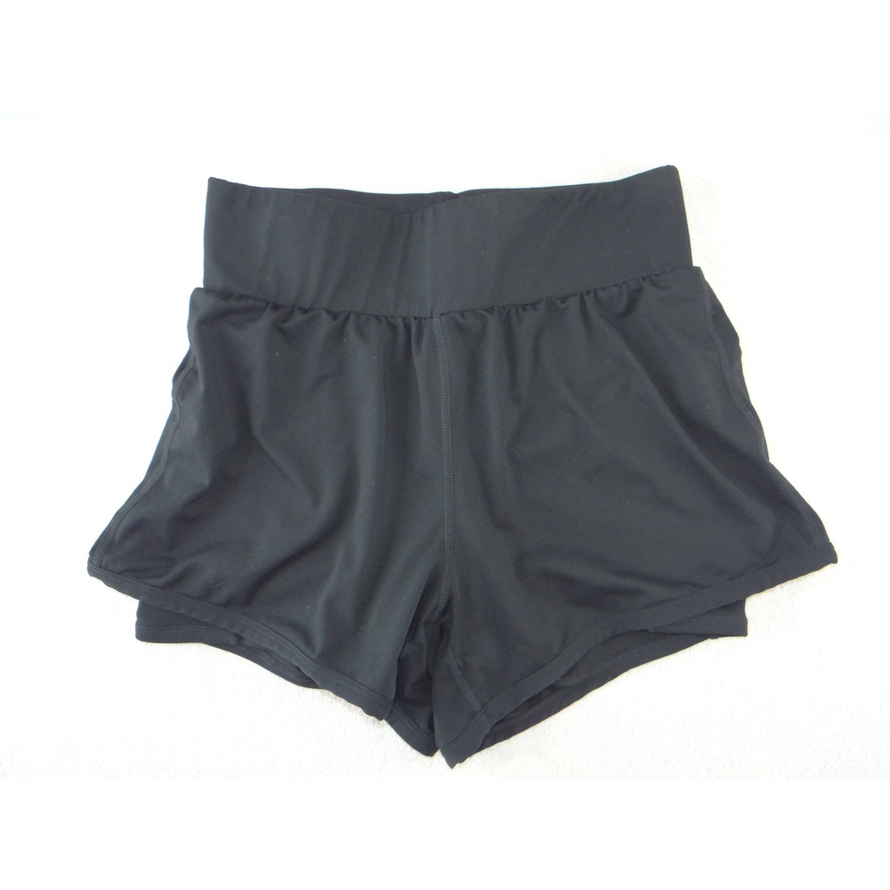 Fabletics Womens Black 2-in-1 Athletic Running Shorts High Rise Size Small